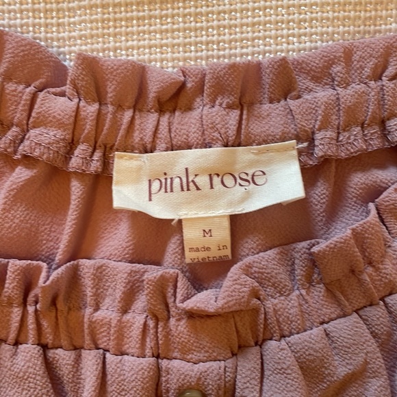 🏖️Pink Rose Boho top -size Medium - Picture 6 of 9